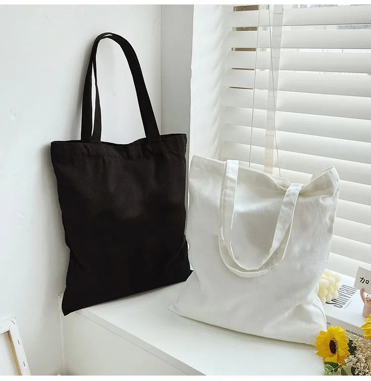 Large Capacity Canvas Tote Bag Folding Reusable Eco - Smarsty