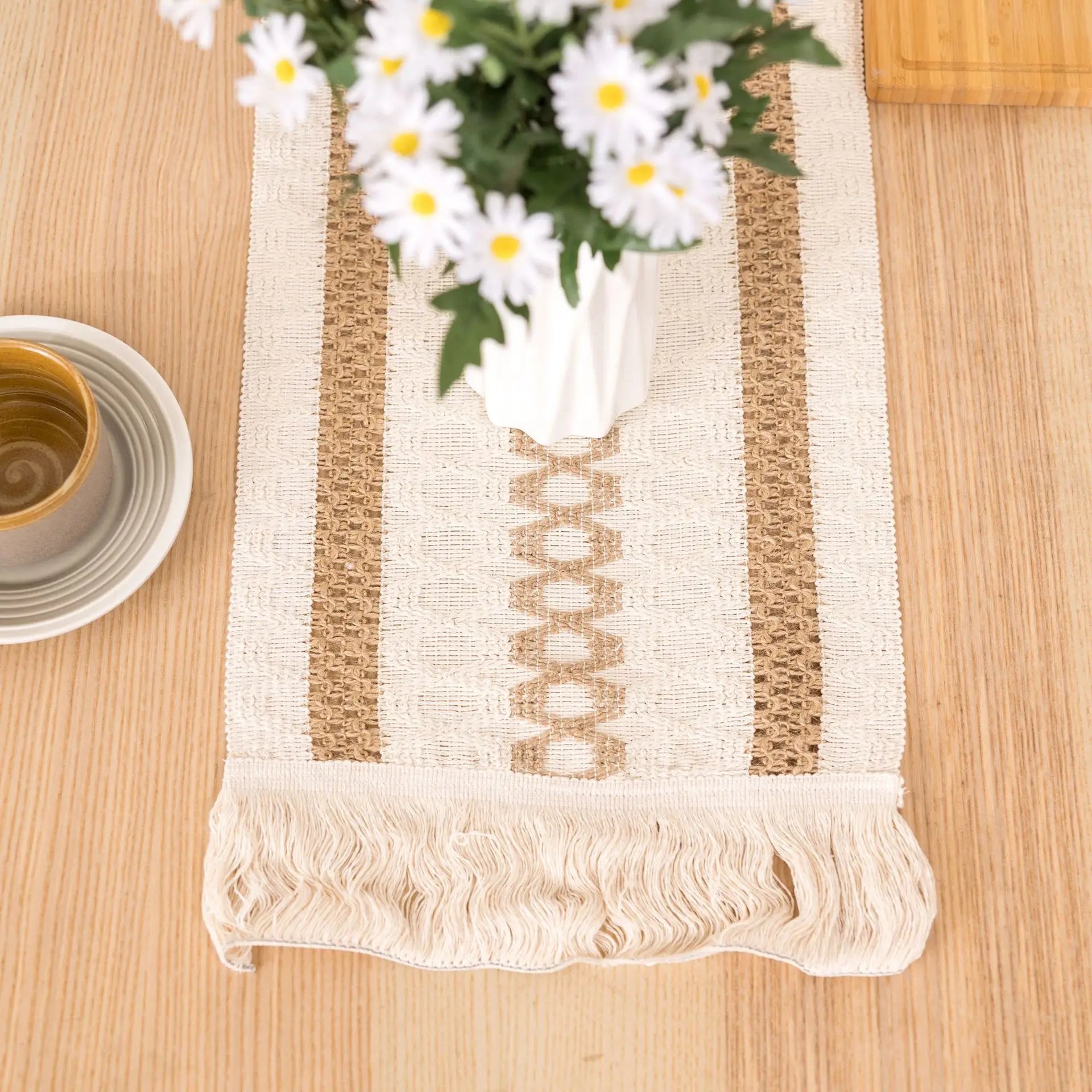 Cotton Linen Table Runner for Elegant Wedding Decor - Smarsty