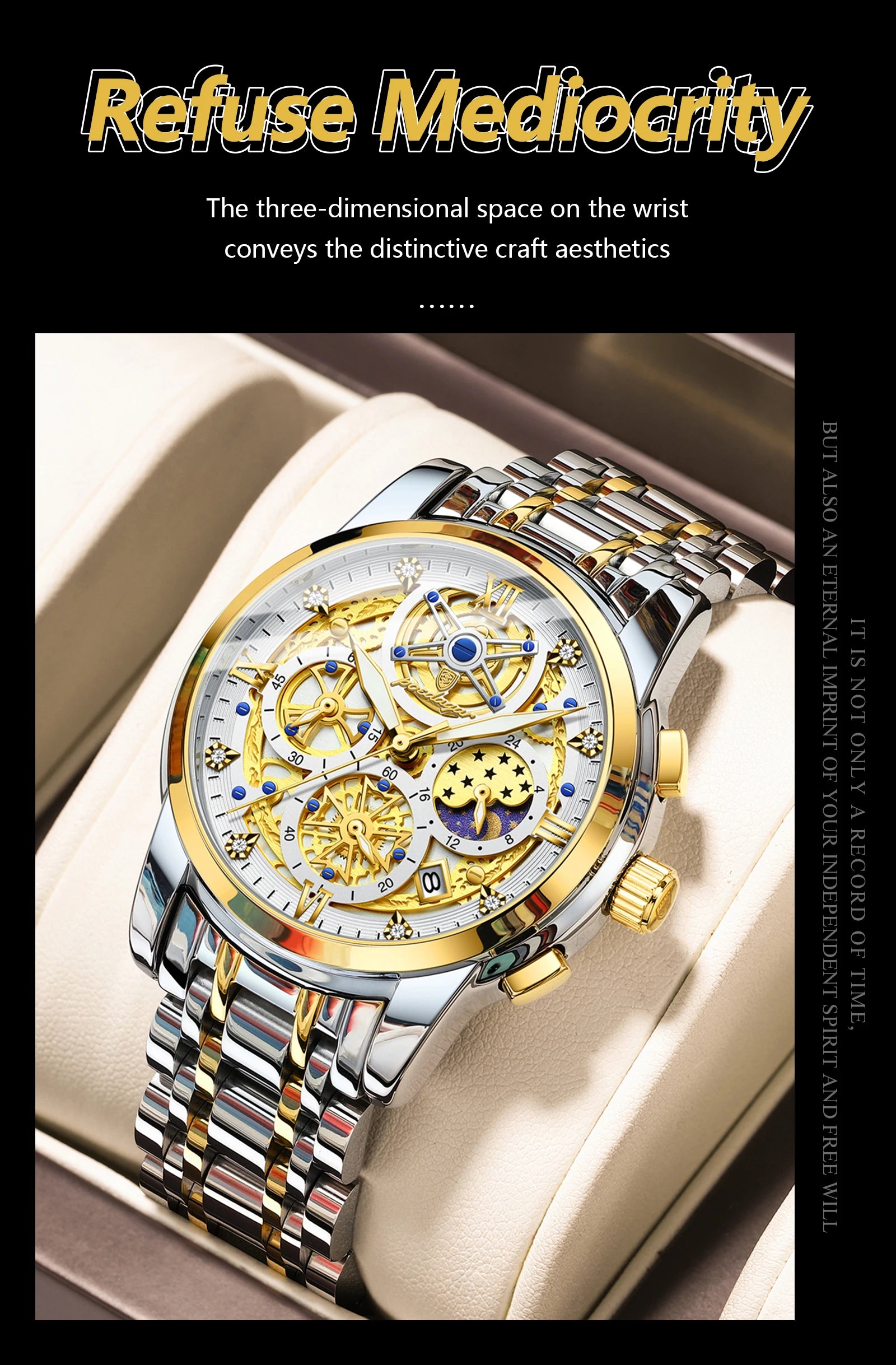 Luxury Waterproof Men's Chronograph Watch with Luminous Date - Smarsty