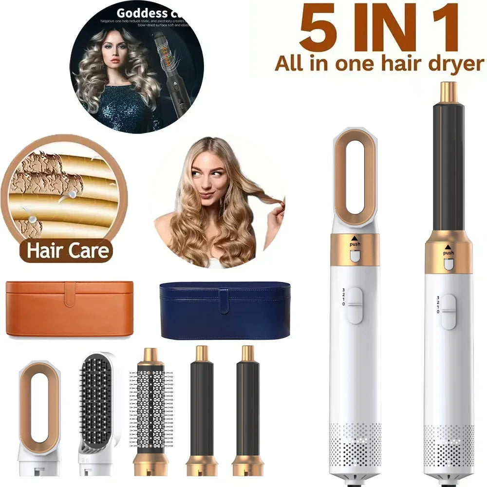 5 In 1 Hair Dryer Hot Air Comb For Styling - Smarsty