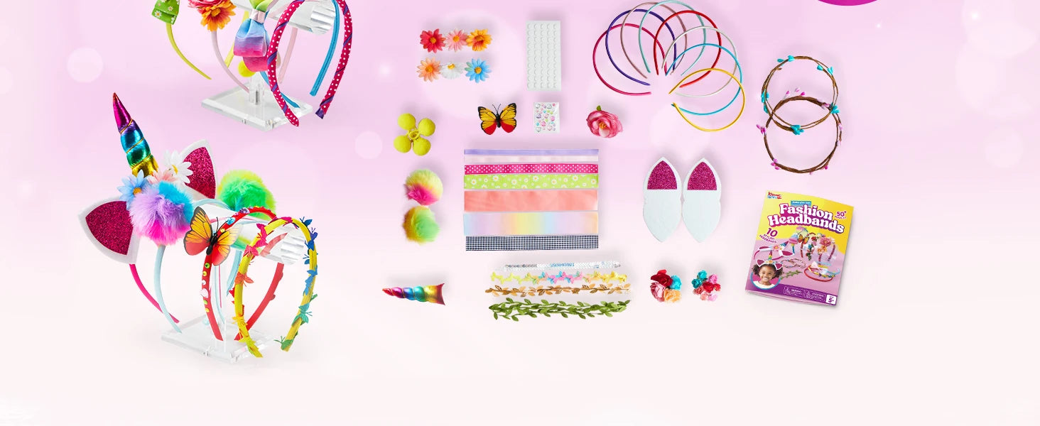 JOYFY Headband Making Kit for Girls Kids Headbands DIY Hair Accessories Make Your Own Hair Accessories for Kid Birthday Gifts