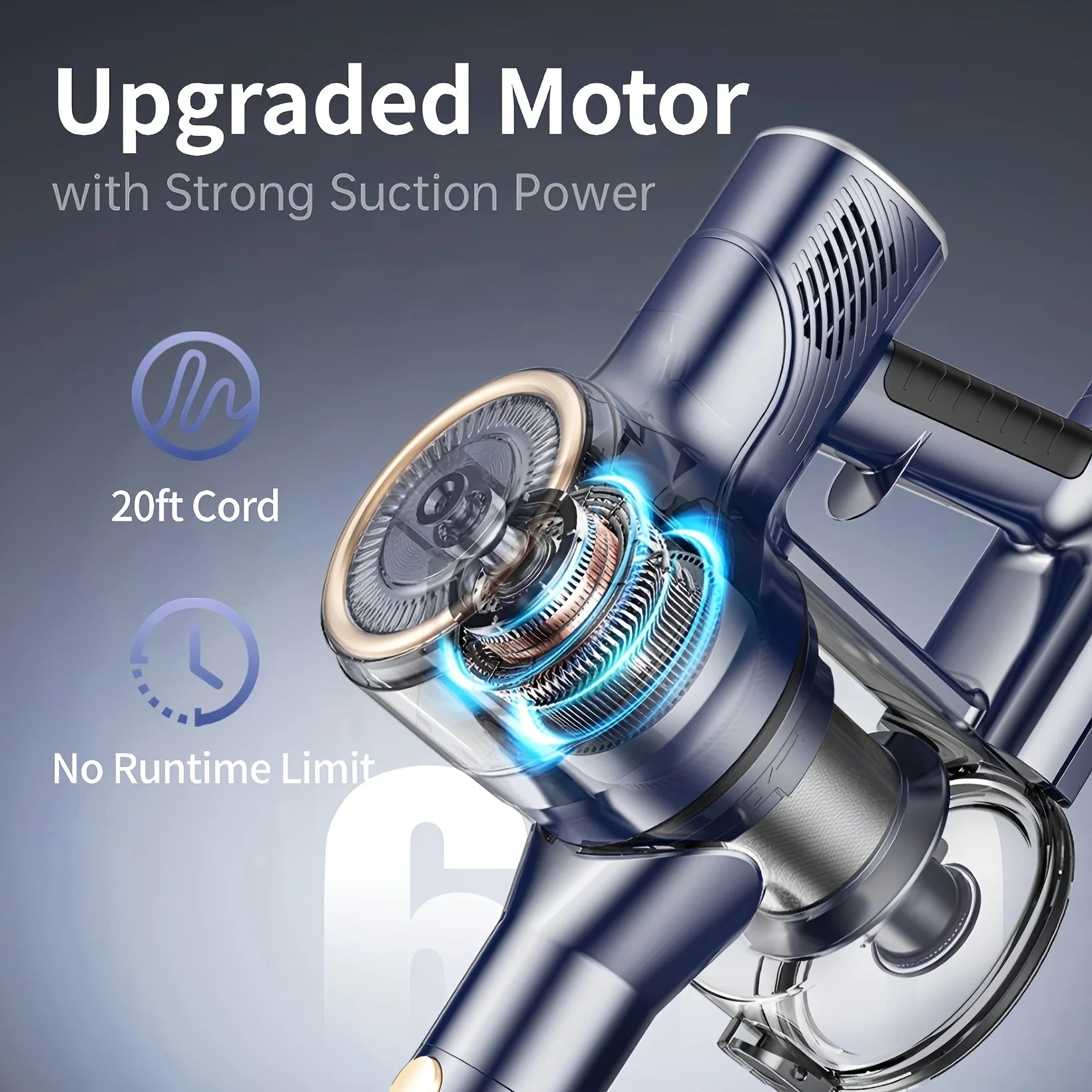 INSE I8 Corded Vacuum Cleaner Free-Stand Stick Vacuum 25KPa 600W Powerful 6 in1 Lightweight Handheld Cleaner for Carpet Pet Hair