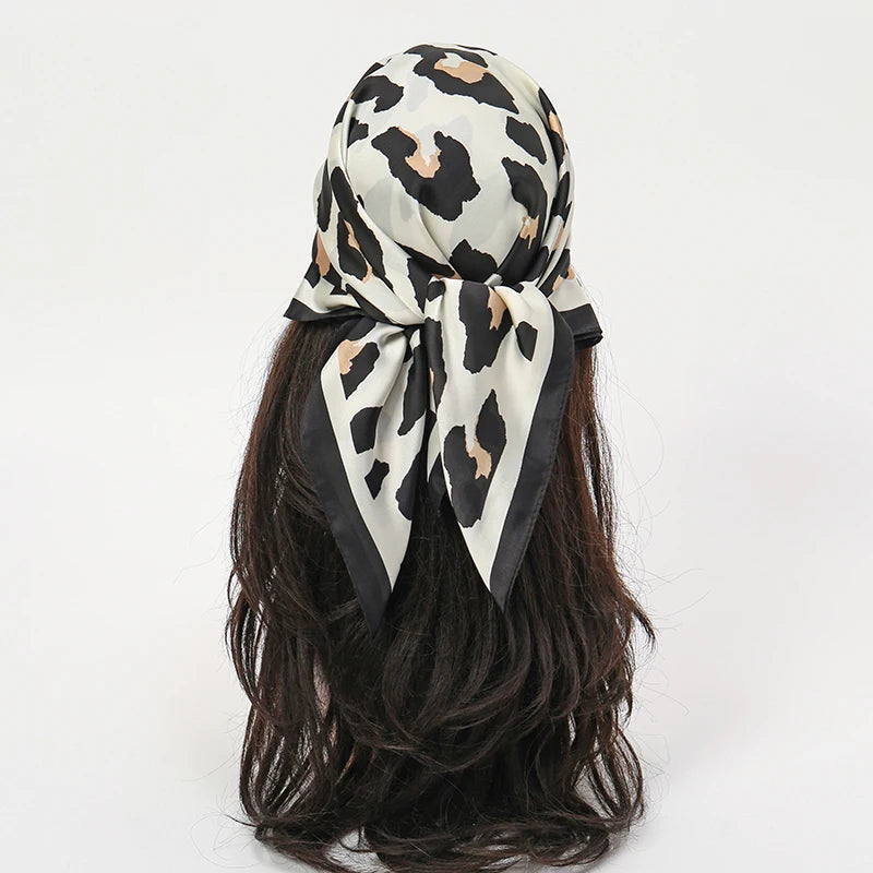 Bohemian Floral Print Silk Scarf for Women Sun Protection - Smarsty