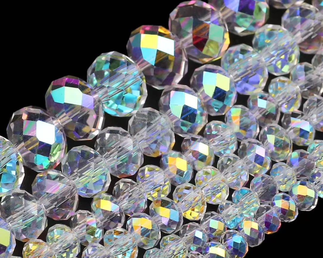 Austrian Crystal Beads Transparent AB Finish Various Sizes - Smarsty