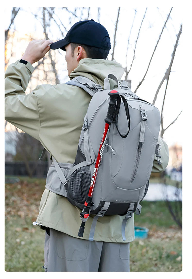 40L Hiking Camping Backpack Travel Rucksack with Rain Cover Outdoor Climbing Knapsack Large Luggage Weekend Sport Schoolbag Men by Smarsty