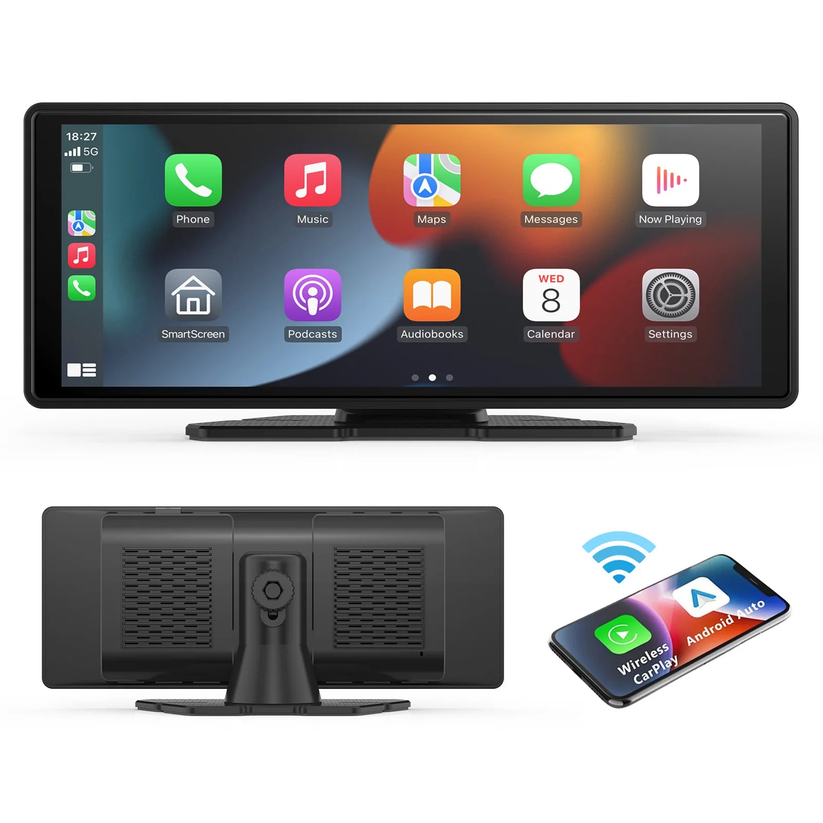 Wireless CarPlay Receiver With 10 Inch Touchscreen - Smarsty