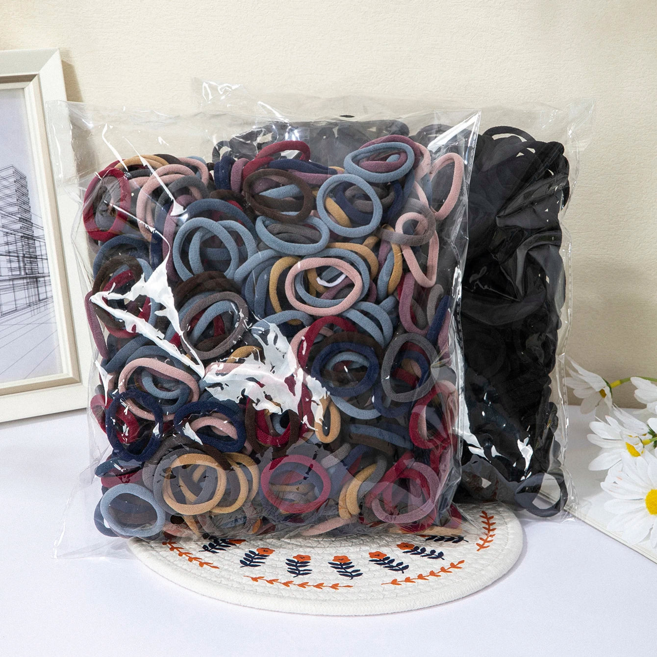 50Pc Seamless Elastic Hair Bands Thick Comfortable Durable - Smarsty