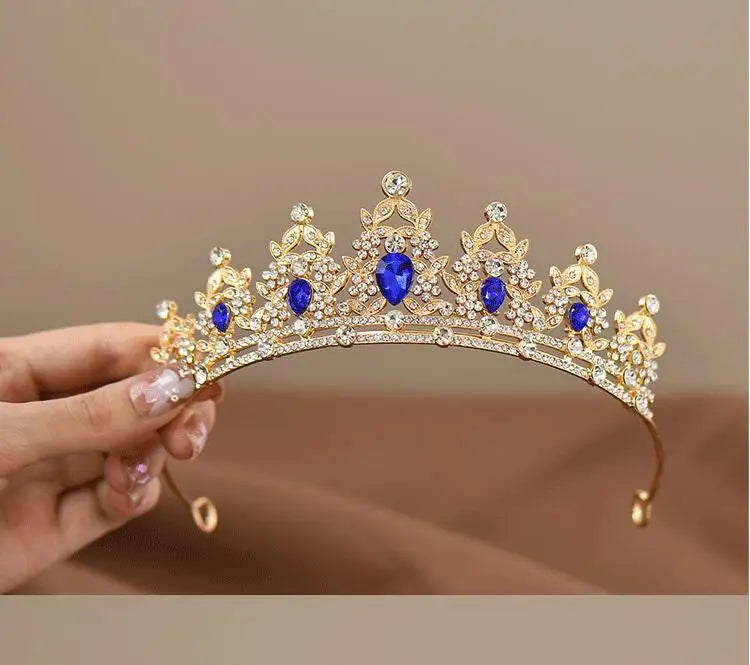 Girls Princess Crown Crystal Tiara for Dance Performance - Smarsty