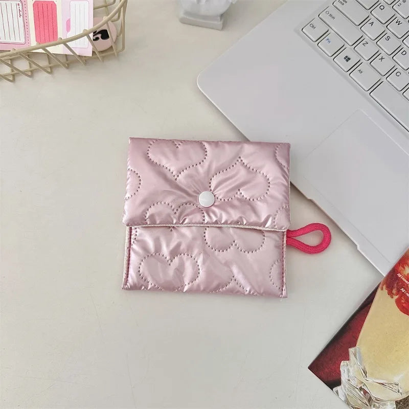 Silver Bow Coin Purse Zipper Wallet Organizer Cosmetic Bag - Smarsty