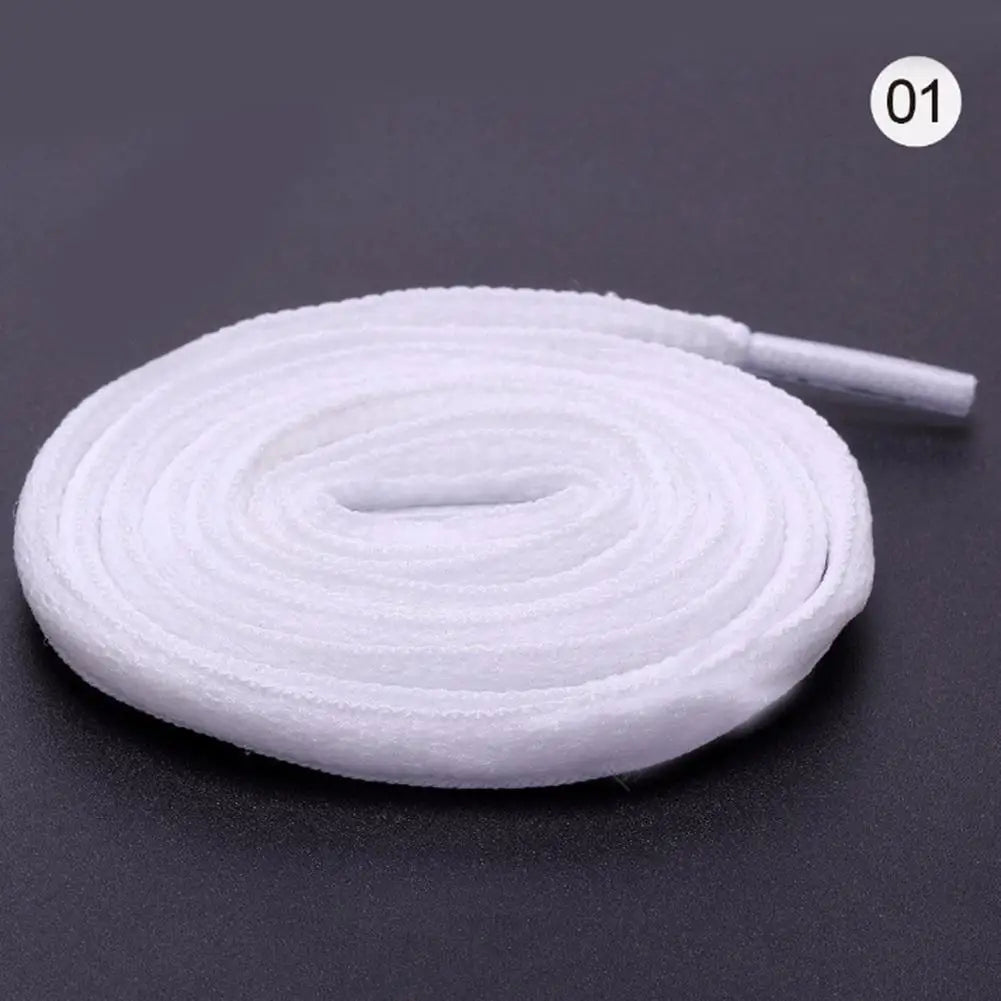 1 Pair Shoelaces Flat Thicken Weave Craft Off 2cm Wide Black White Shoe Laces High-top Sneaker Canvas Shoelace Accessories - Smarsty