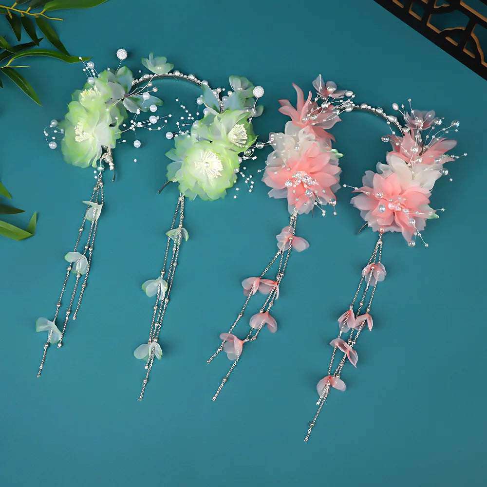 Girls Flower Ribbon Headband For Party Lightweight Soft - Smarsty