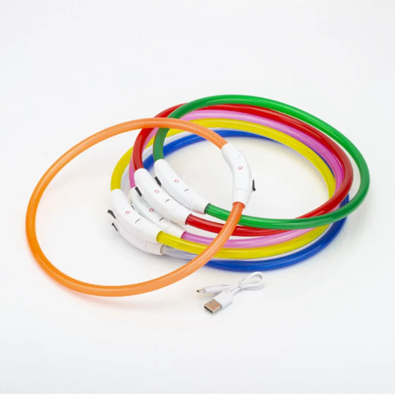 LED USB Dog Collar for Night Safety and Visibility - Smarsty