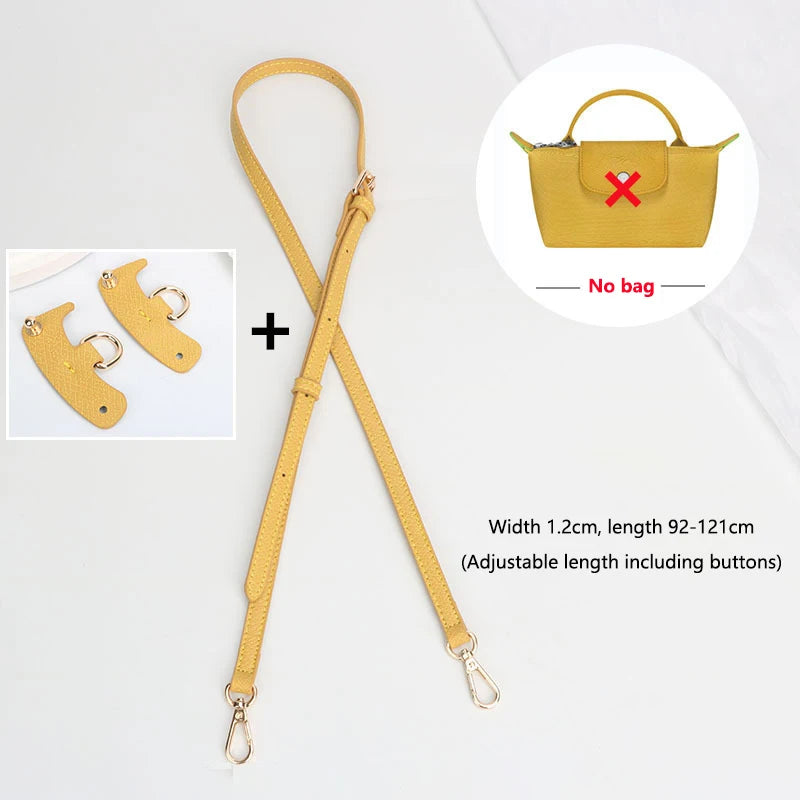 1 Set Bag Strap For Longchamp Mini Punch-free Genuine Leather Shoulder Strap Set Transformation Crossbody Strap Bag Accessories