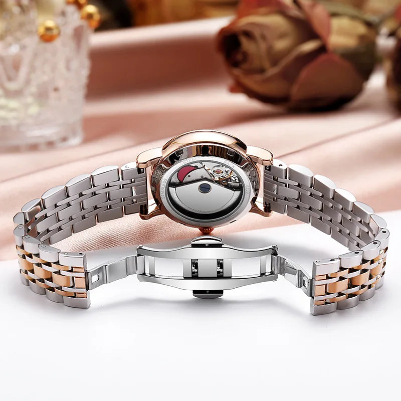 Luxury Automatic Mechanical Watch for Women with Moon Phase - Smarsty