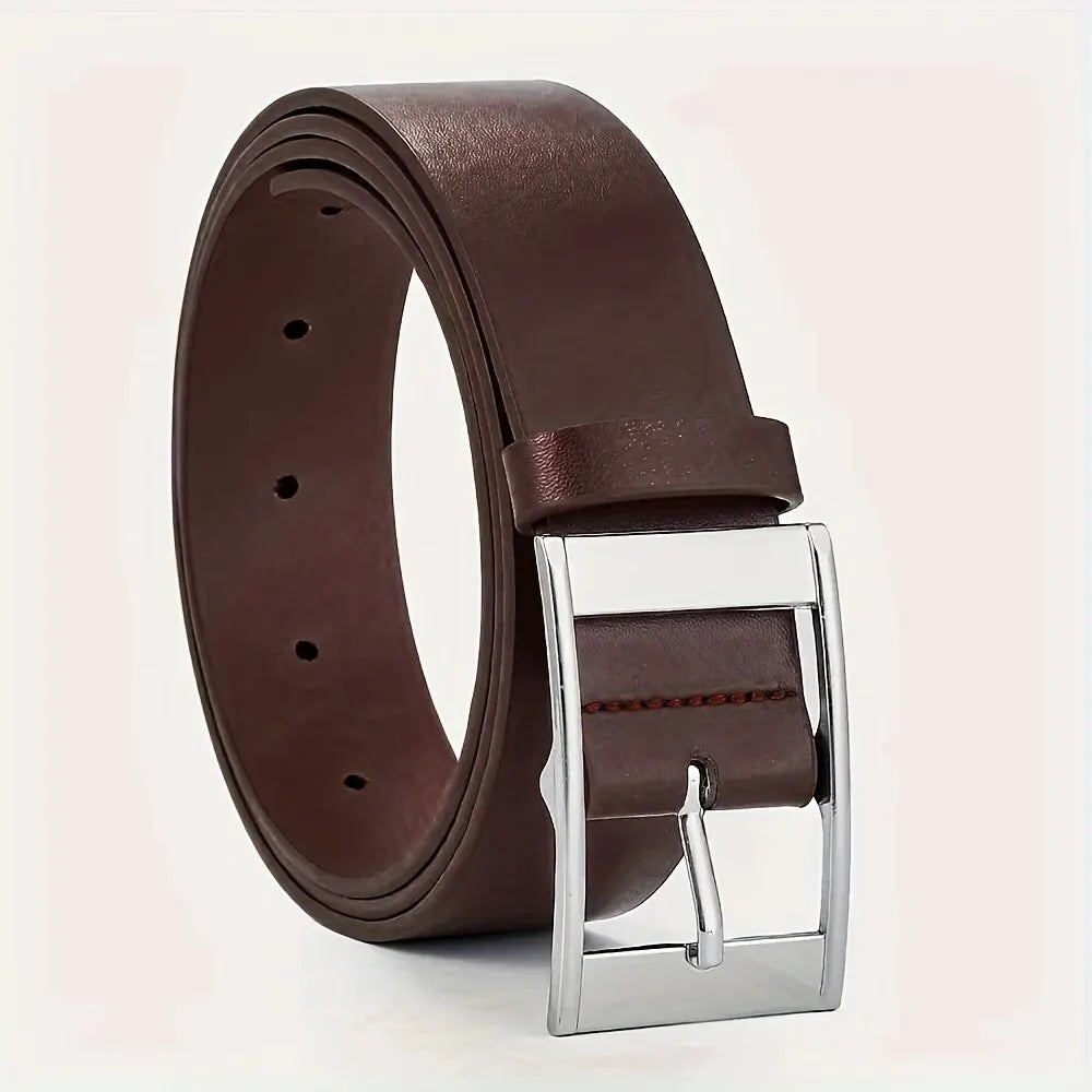 Luxury PU Leather Belt for Men with Metal Buckle - Smarsty