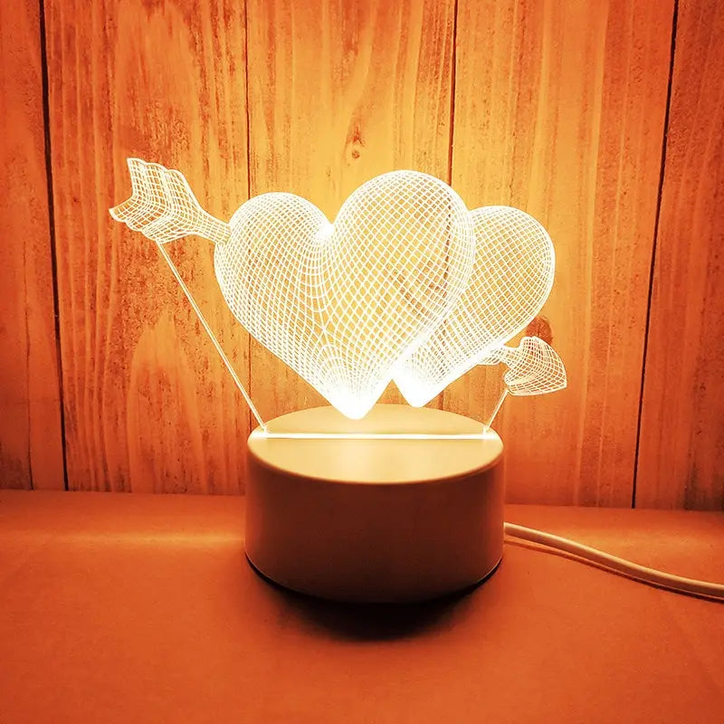 Creative LED Acrylic Night Light for Bedroom Decor - Smarsty