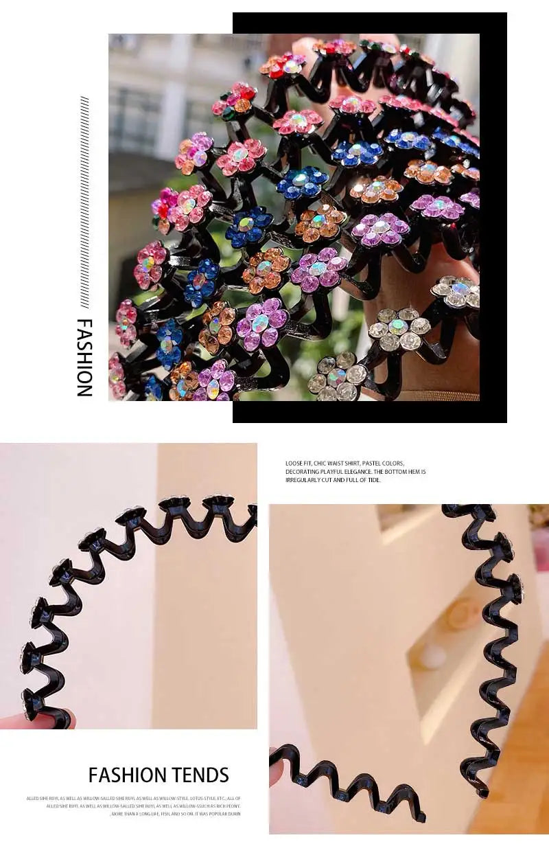 Non Slip Rhinestone Headbands With Secure Wave Grip - Smarsty