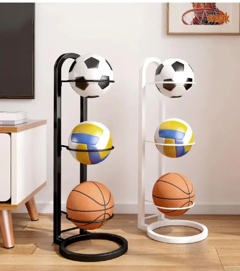 2/3/4/5Layers Basketball Storage Rack Indoor Children Balls Placed Rack Football Volleyball Basketball Holder Balls Metal Stand by Smarsty