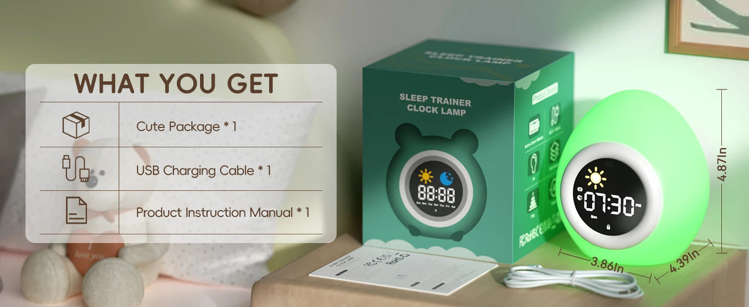 Puppy-Shaped Kids Alarm Clock with Night Light - Smarsty