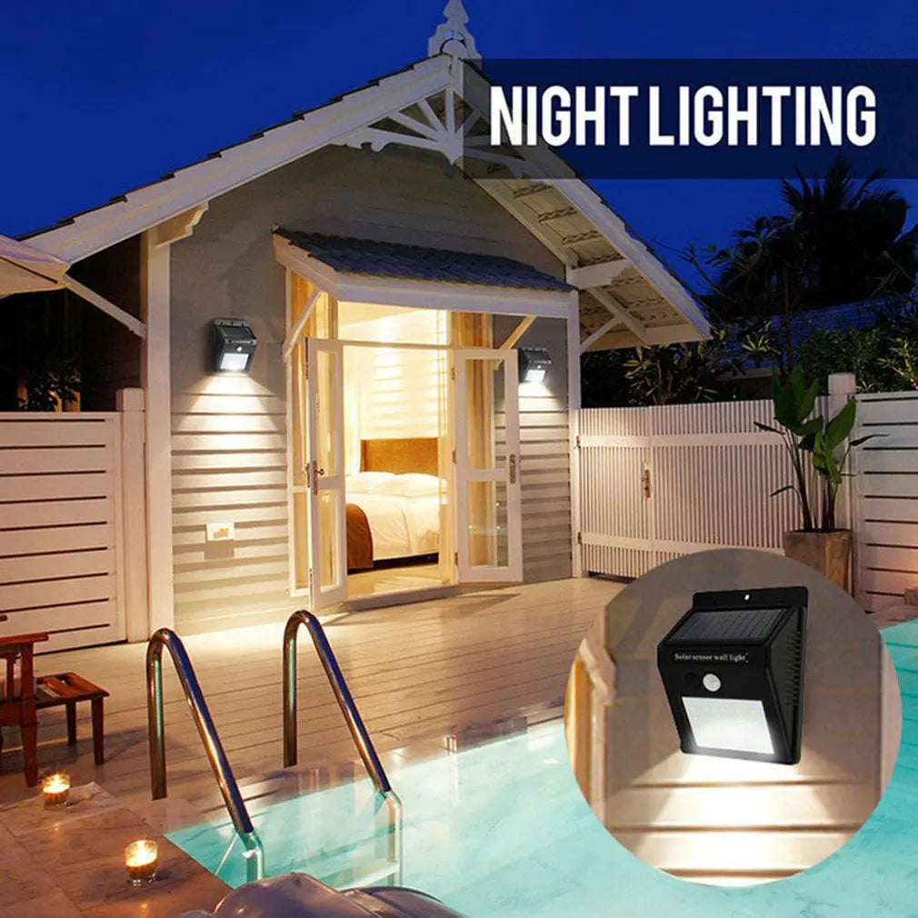 Solar Powered LED Motion Sensor Outdoor Wall Light - Smarsty