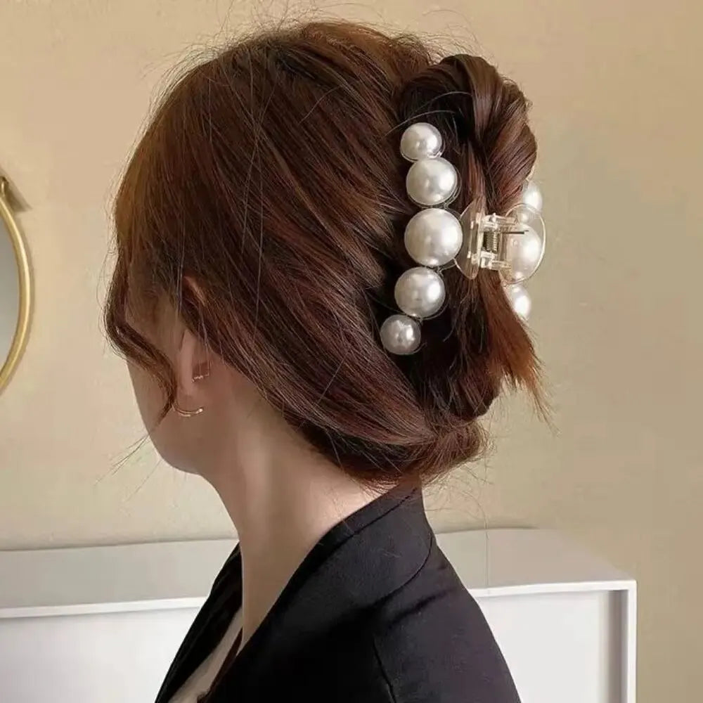 Large Pearl Grip Hair Clips for Elegant Styling - Smarsty