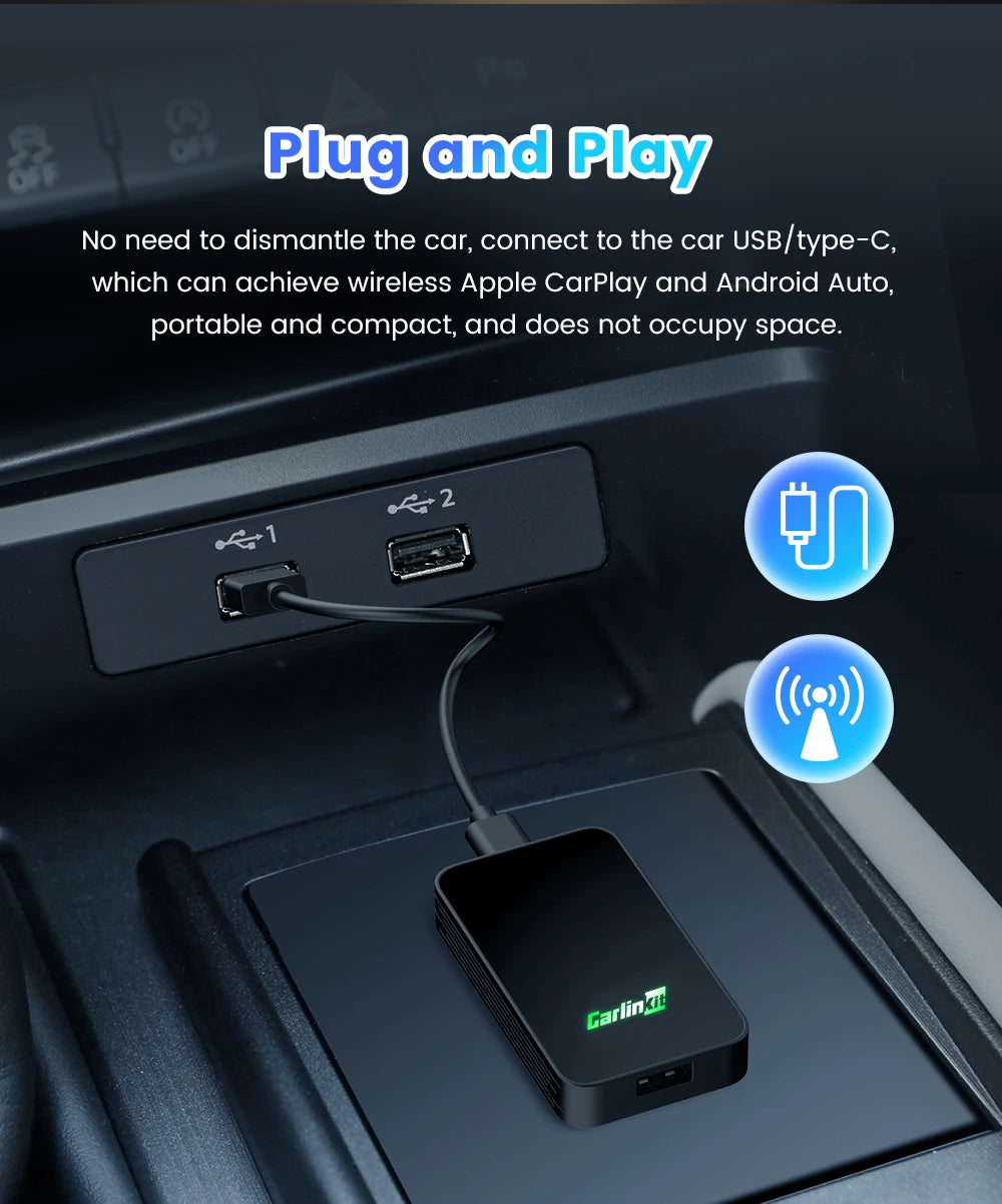 Wireless CarPlay Android Auto 2in1 Car Adapter Pro Box - Smarsty