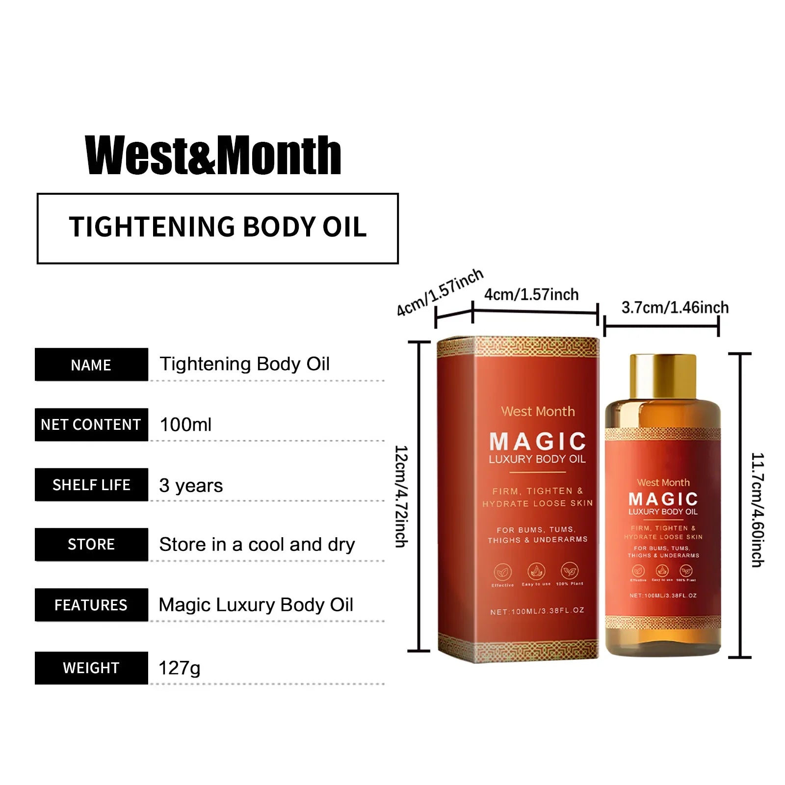 Tightening Body Oil for Firming and Moisturizing Skin - Smarsty