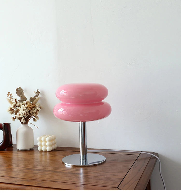 Macaron Glass Table Lamp with Dimming Feature for Bedroom Decor - Smarsty