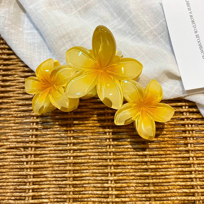 Sunflower Gradient Flower Hair Clip Secure Beach Style - Smarsty