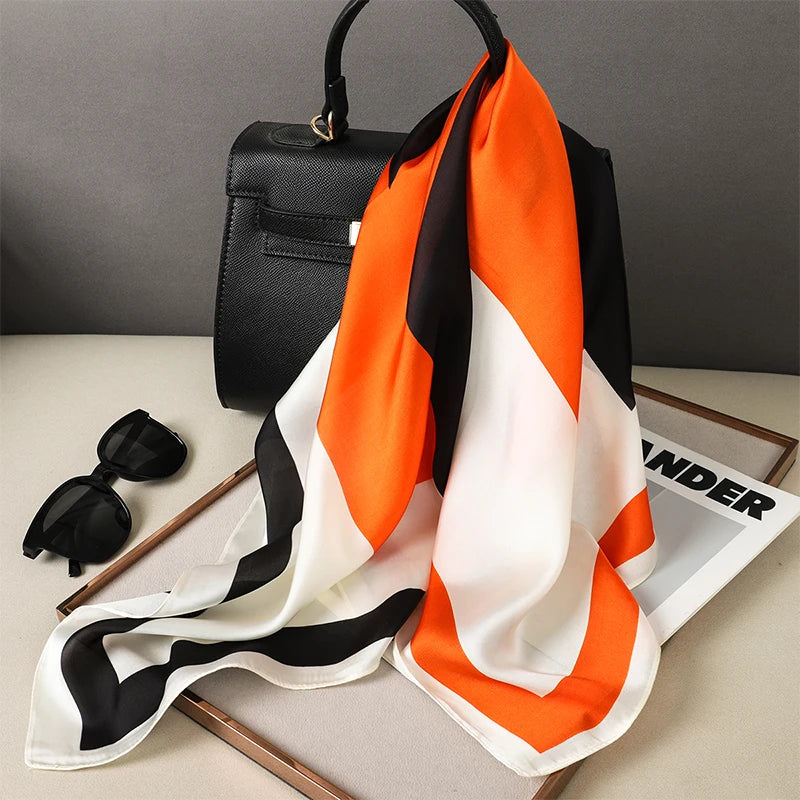 Luxury Silk Satin Scarf for Women with Sun Protection - Smarsty