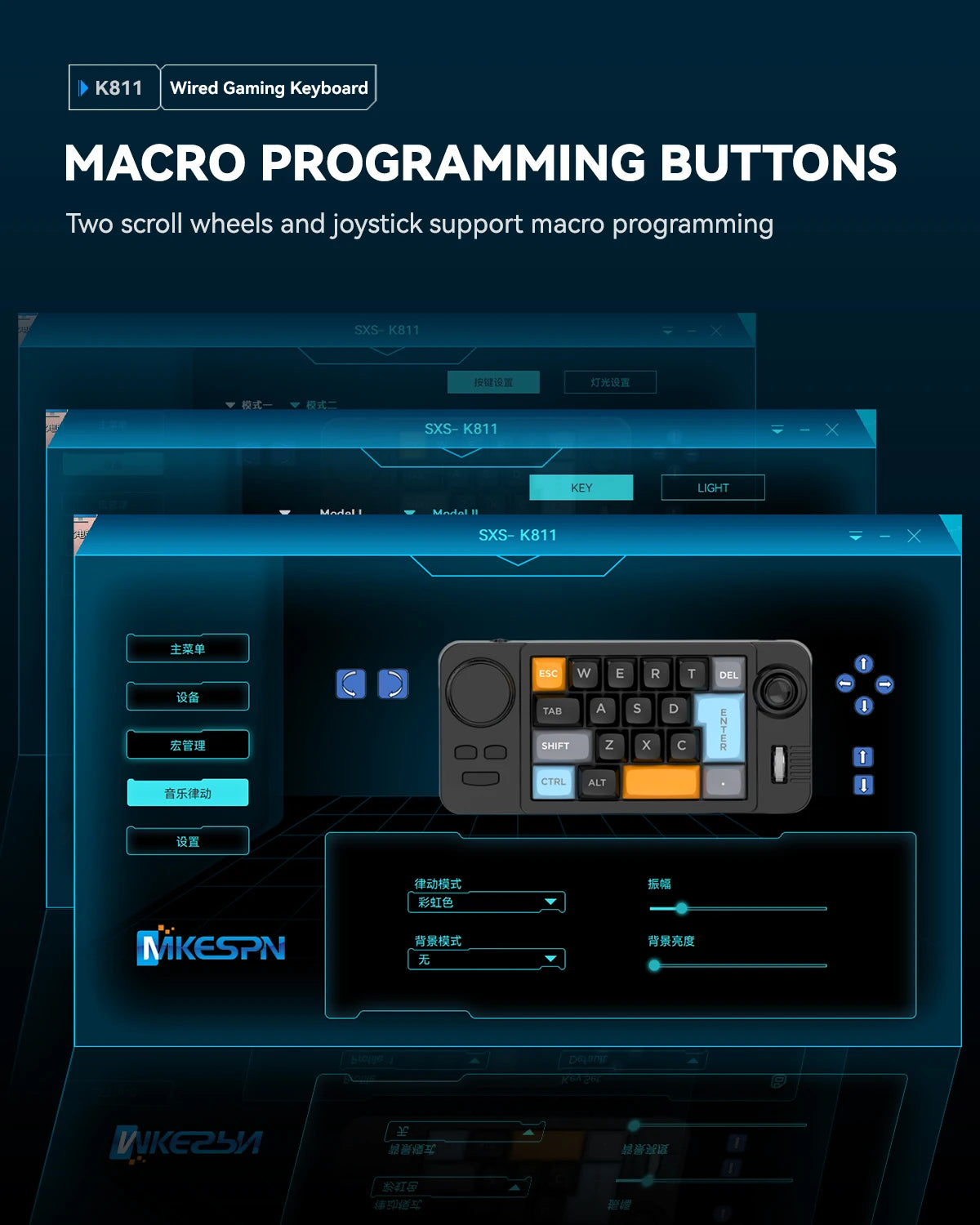 Hot Swap Mechanical Keyboard With Volume Scroll Keypad