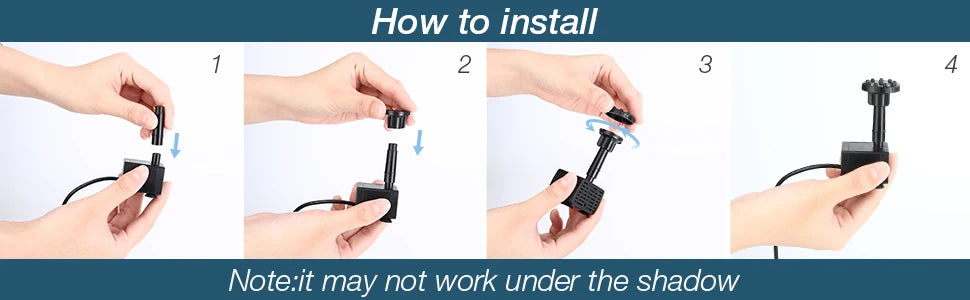 Solar Fountain Pump Kit for Low Noise Outdoor Decor - Smarsty