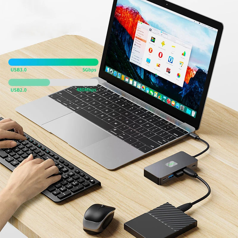USB C Hub Docking Station Multiport 4K HDMI RJ45 VGA