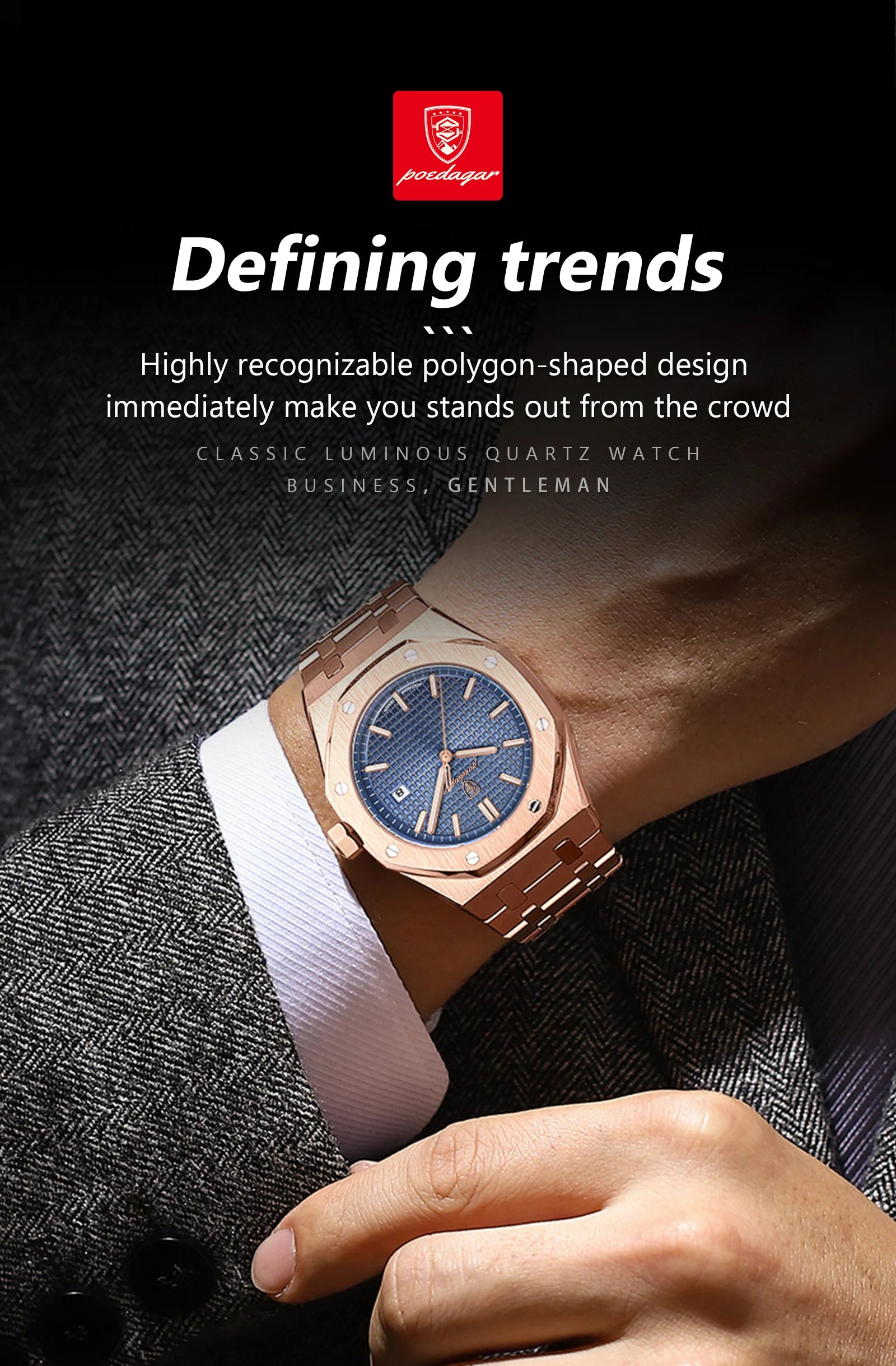 Luxury Waterproof Quartz Wristwatch for Men - Smarsty