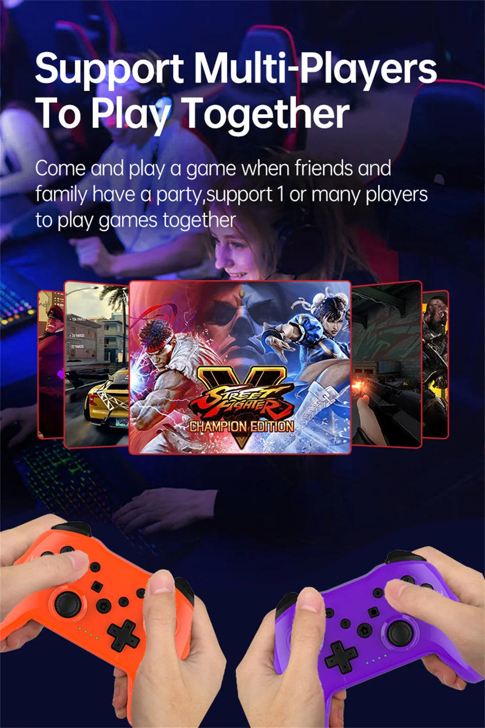 GAMINJA Wireless Bluetooth Gamepad For Nintendo Switch - Smarsty