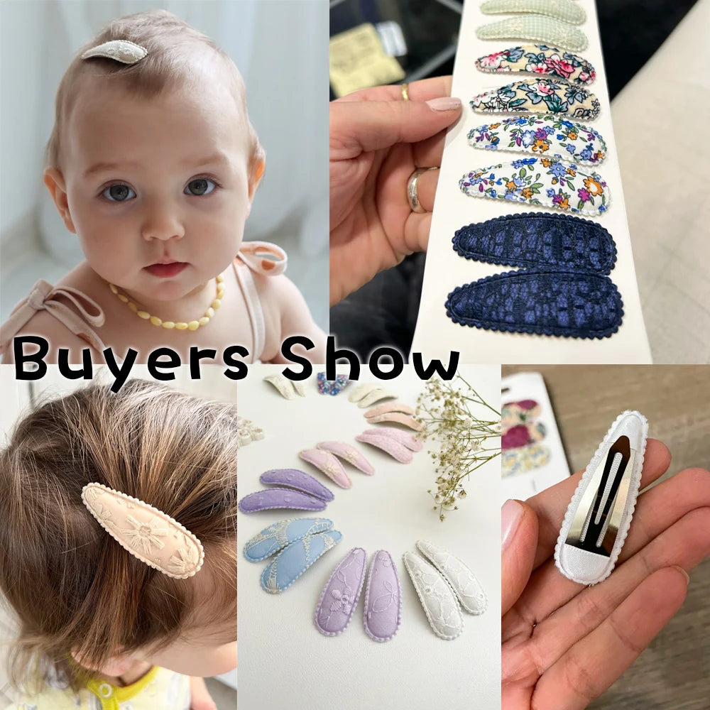 10 Pcs Cotton Alloy Hair Clips for Kids - Smarsty