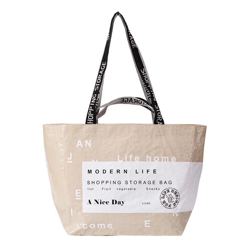 Waterproof Large Capacity Grocery Shopping Bag One Shoulder - Smarsty
