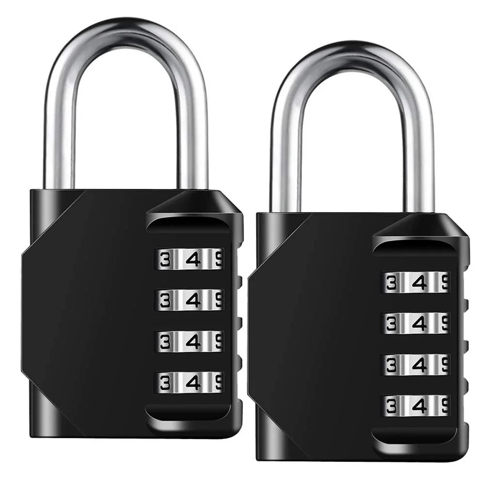 1pc Combination Lock Resettable 4 Digit Padlock with Combination Waterproof and Heavy Duty Combination Padlock Outdoor - Smarsty