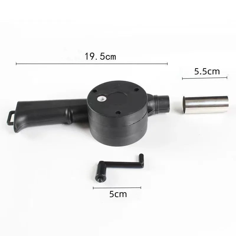 Portable Hand Crank Fan for Easy BBQ Fire Starting - Smarsty