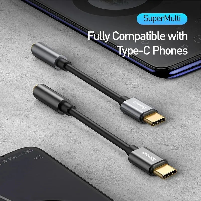 Baseus Type C to 3.5mm Audio Adapter for Headphones - Smarsty