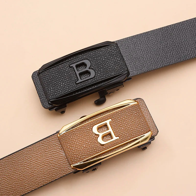 Men's Toothless Automatic Buckle Belt Casual Business Waistband - Smarsty