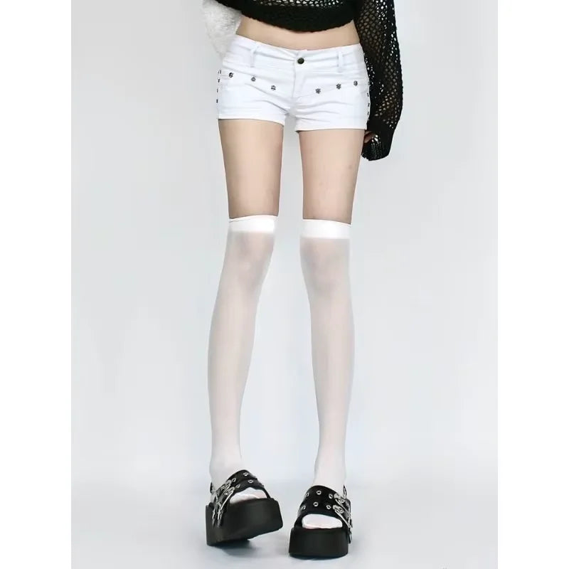 Summer Women Y2k Streetwear Gyaru Harajuku Fashion Grunge Vintage Coquette Low Rise 2000s Jean Shorts Denim Hot Pants Japanese - Smarsty