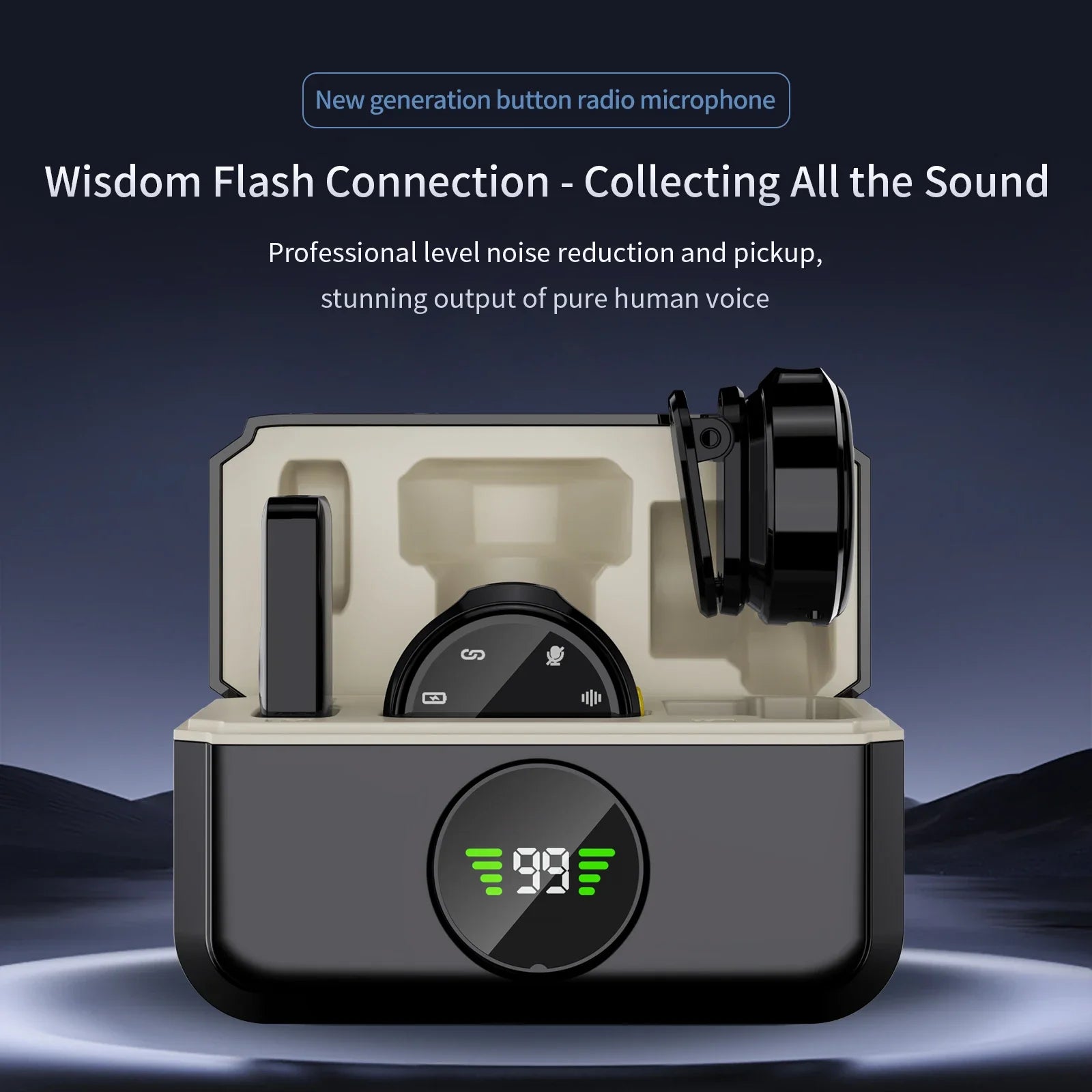 Wireless Lavalier Microphone Dual Omnidirectional for Video Recording - Smarsty