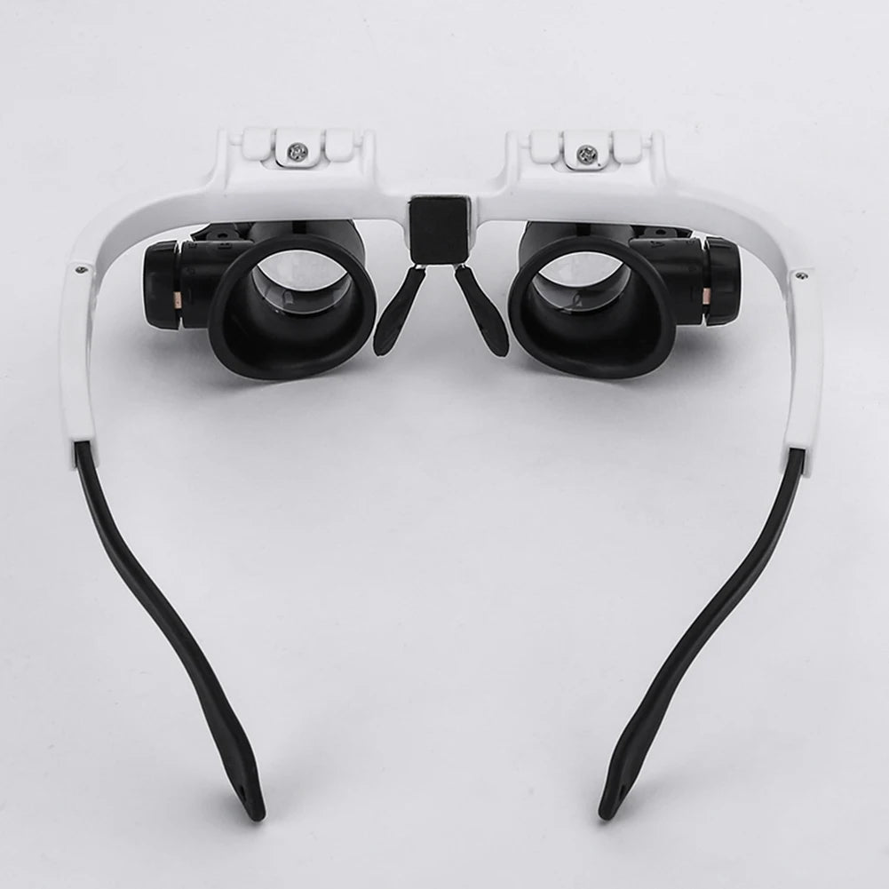 Telescopic Jeweler Magnifier 8X/15X/23X Loupes 2 LED Light Lens Magnifying Glasses for precision work Eyewear Reading Watchmaker