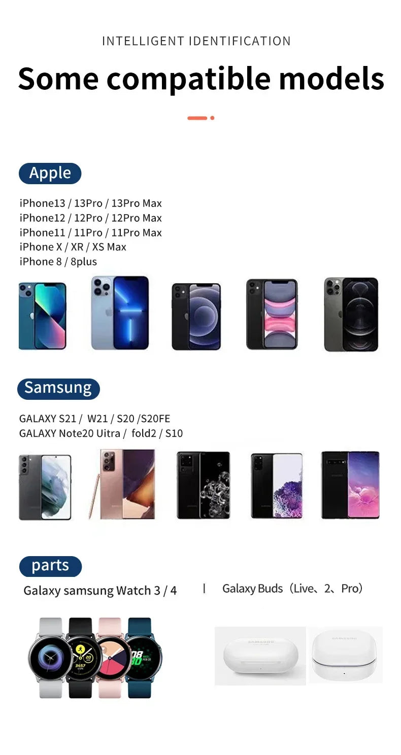 30W Ultrafast Wireless Charger Stand 3 in 1 with Holder - Smarsty