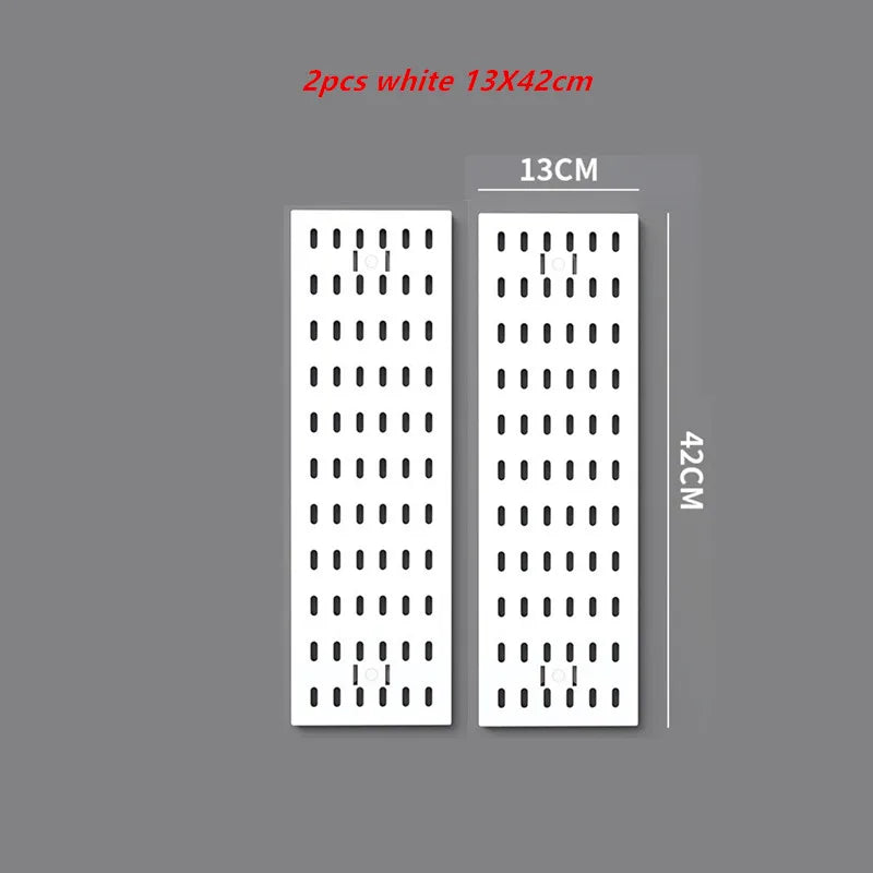 Punch-free Hole Board Vertical Desktop Wall Hanging Office Desk Storage Shelf Reading Room Desktop kitchen Bathroom Storage Rack by Smarsty