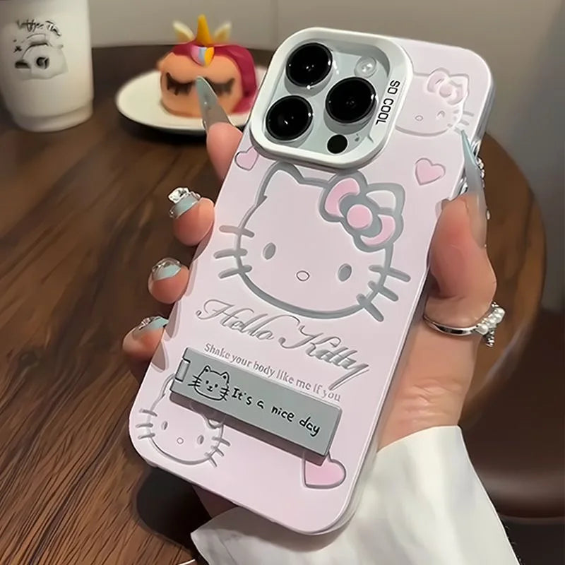 Hello Kitty Bracket Phone Case For iPhone Anti Drop Silicone - Smarsty