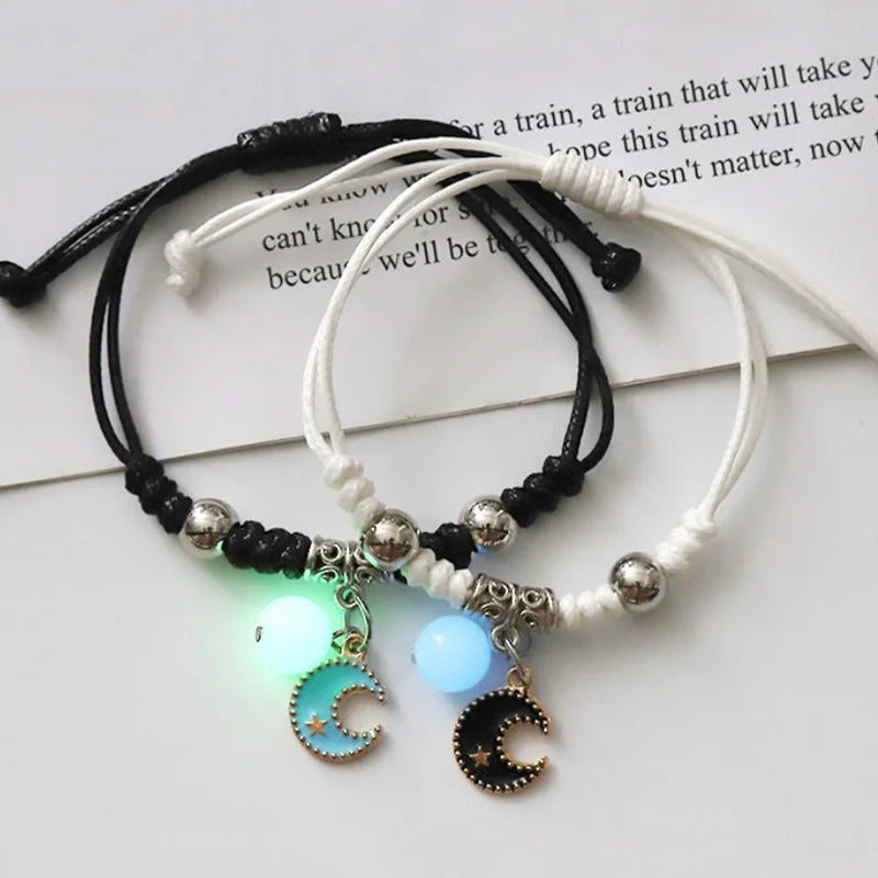Luminous Beads Couple Bracelets Set for Matching Friends - Smarsty