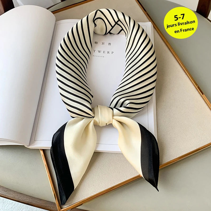 Luxury Silk Square Scarf Soft Satin Neck Hair Tie - Smarsty