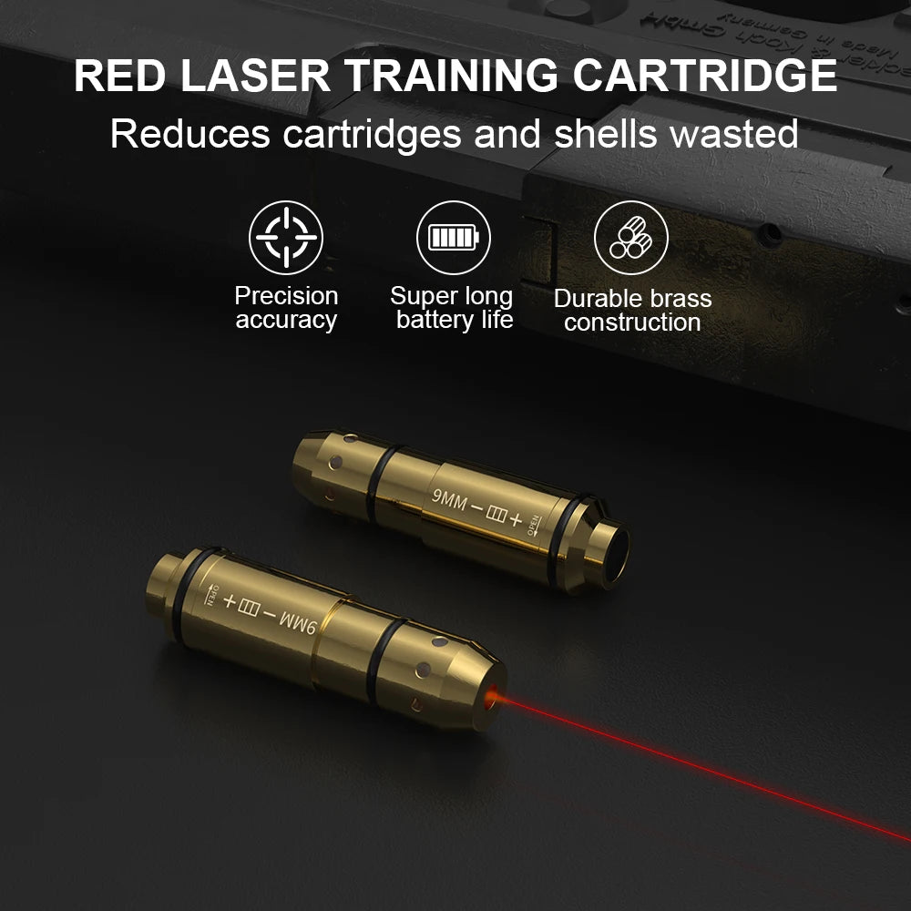 9mm laser training cartridge Red Dot Laser Training Bullet Dry Fire Laser Trainer Cartridge Tactical Laser Bullet